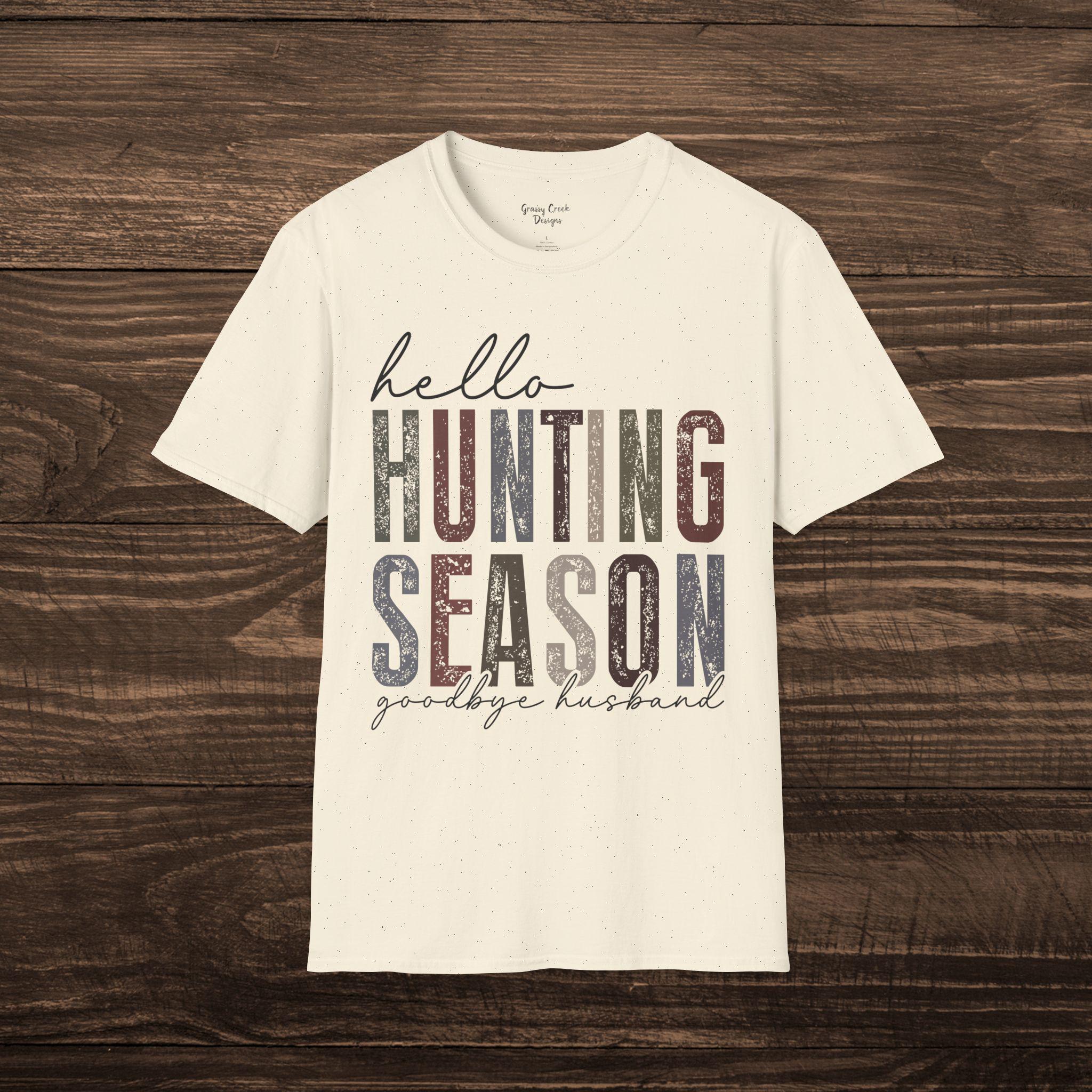 Hello Hunting Season, Goodbye Husband Womens Graphic Tee - Thumbnail 3