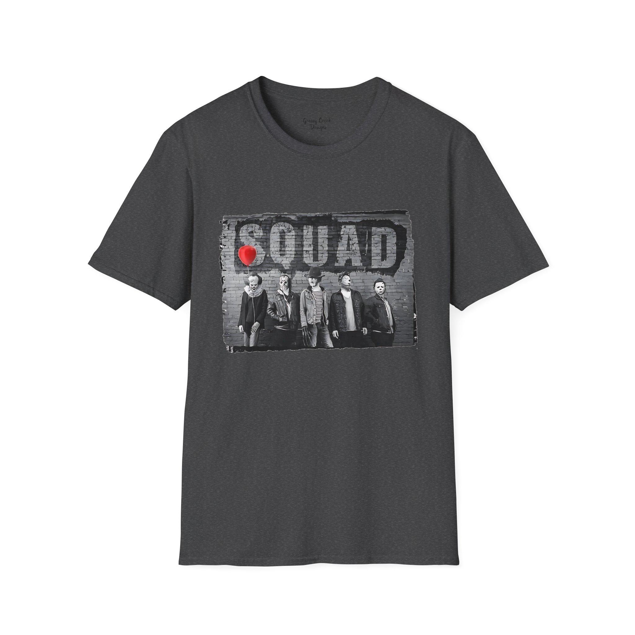 Squad Halloween Horror Characters Graphic Tee - Thumbnail 3