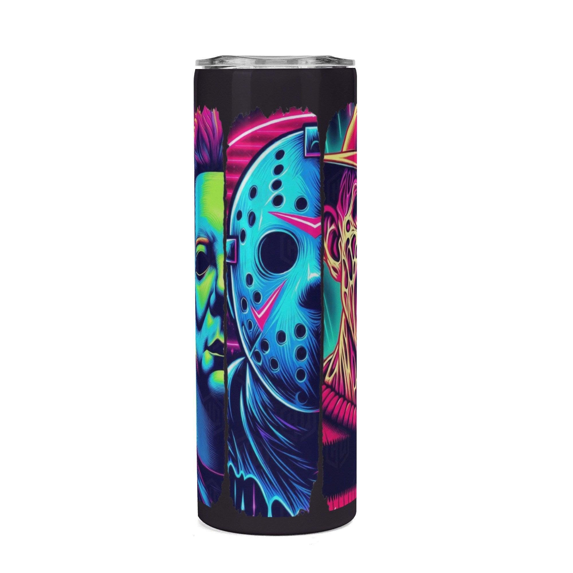 Neon Nightmare Legends Halloween Horror 20oz Skinny Stainless Steel Tumbler