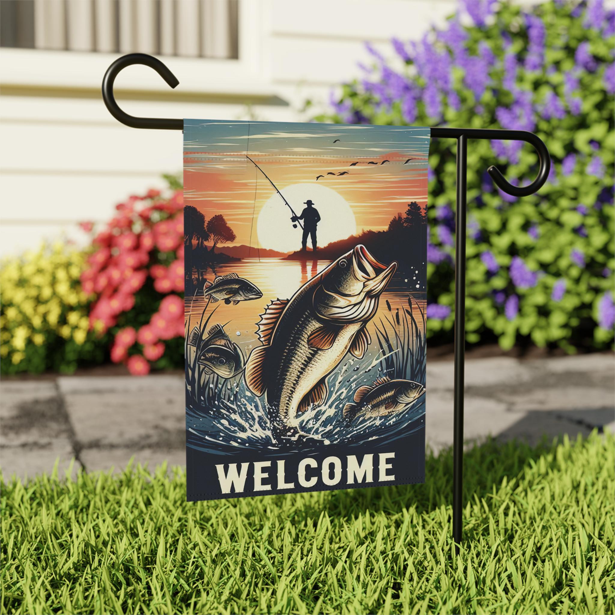 Fisherman's Welcome Garden Flag 12" x 18" - Thumbnail 4