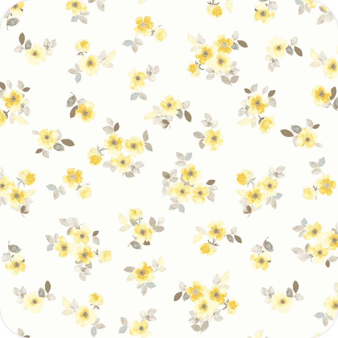 Yellow Floral Seamless Pattern – Tiny Flower Fabric Design (digital ...