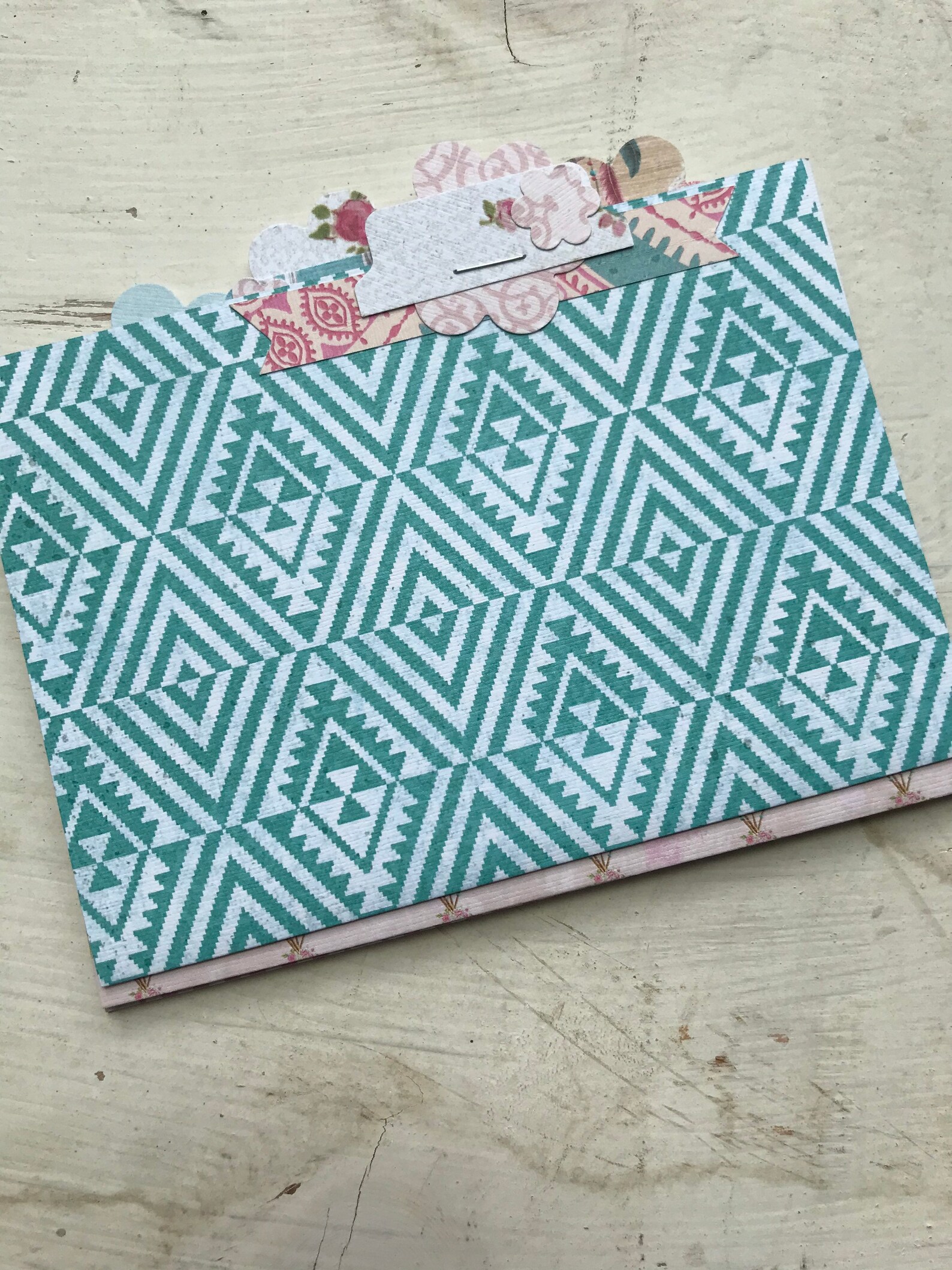 Mini File Folders Set of 7 Boho Vibes Patterned Cardstock Etsy