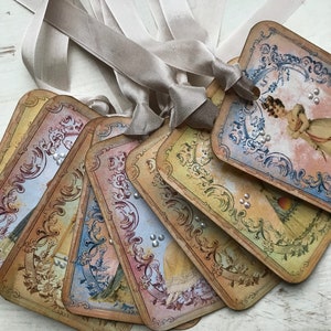 Gift Tags Jane Austen Sanditon Books Tags Bookmarks Romance Novel Tags Vintage Style Tags Set of 8