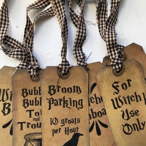 Halloween Gift Tags, Witches Brew Cauldron Design, Set of 6
