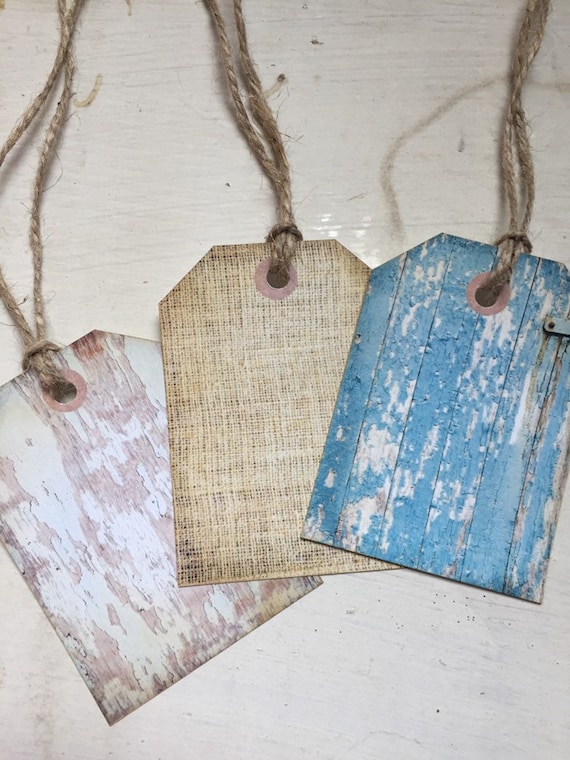 Set of 6 Vintage Style Cherub Christmas Bookmark Gift Tags With Jute Twine