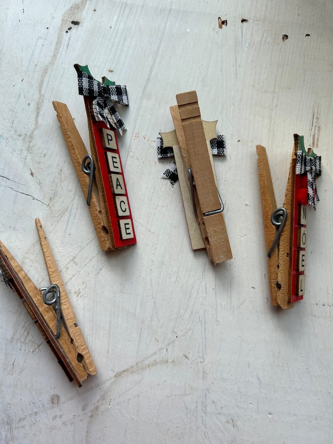 Christmas Clothespins Decorative Clips Memo and Organizational Etsy