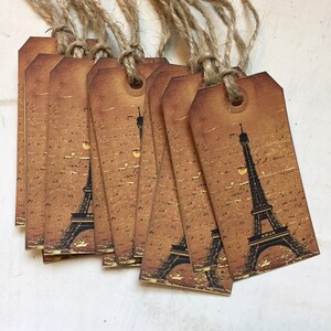 Eiffel Tower Gift Tags: French Style, Hand-cut, Set of 12 - Etsy