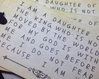 Daughter of the King Gift Tags, Inspirational Scripture (Set of 4)