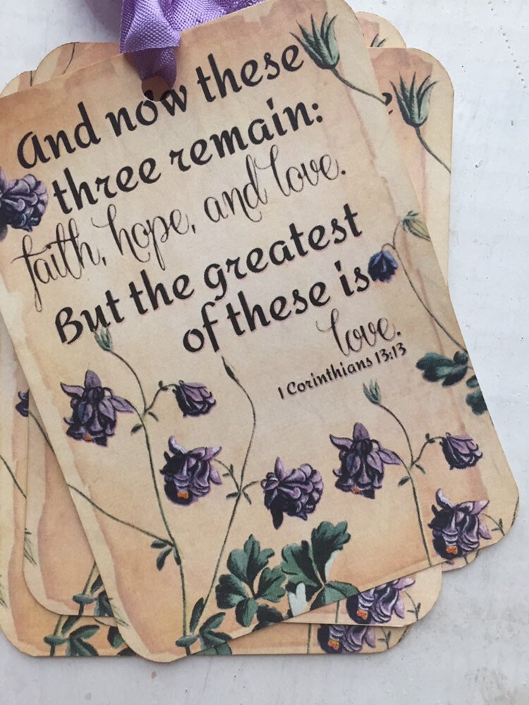 Gift Tags Faith Hope Love Tags Inspirational Tags Scripture | Etsy