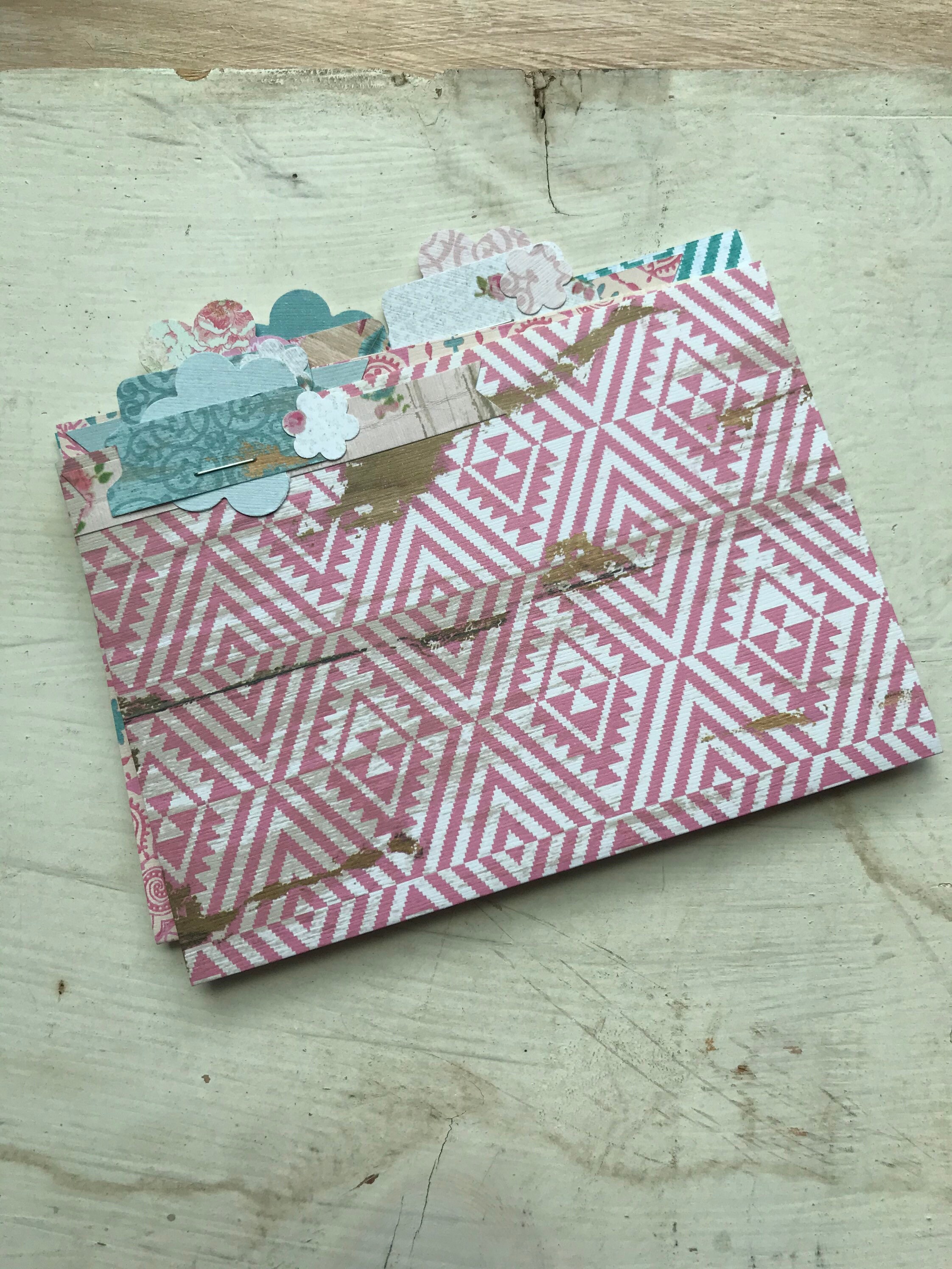 Mini File Folders Set of 7 Boho Vibes Patterned Cardstock Etsy.de