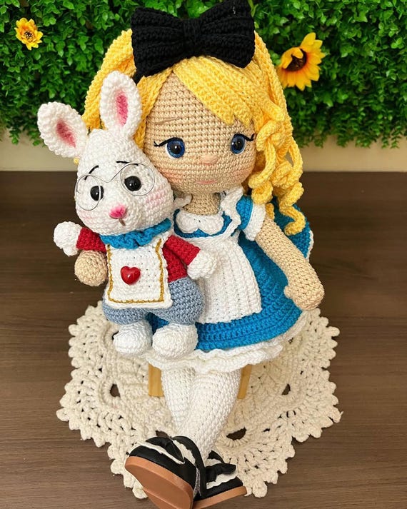 Alice Doll Amigurumi Pattern, Adorable Crochet Toy, Easy DIY Plush, Handmade Doll Making, Crochet Character, Soft  Plush Pattern