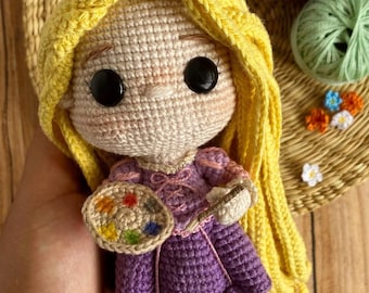 Rapunzel Crochet Pattern PDF – Princess Amigurumi Doll – Tangled Inspired – Instant Digital Download – DIY Crochet Toy Gift