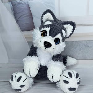 Complete Crochet PDF Pattern for a Beautiful Husky Dog – Step-by-Step Instructions for Creating a Realistic Amigurumi Husky (Digital)