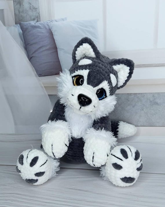 Complete Crochet PDF Pattern for a Beautiful Husky Dog – Step-by-Step Instructions for Creating a Realistic Amigurumi Husky (Digital)