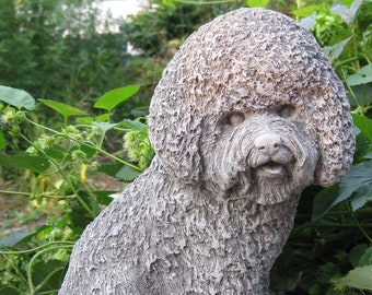 Bichon Frise Dog Statue (Cast Stone)