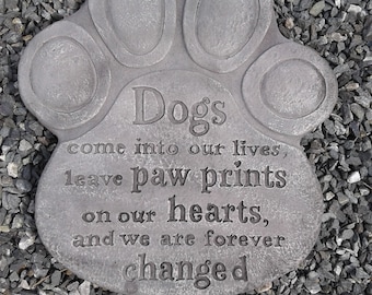 Memorial Dog plaque mold concrete plaster mould Sleeping with the Angels