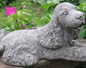 Statue de chien cocker