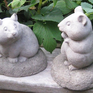 Hamster Statues set of 2 - Etsy