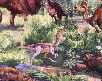 Tissu imprimé dinosaures