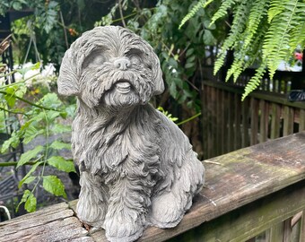 Shi Tzu solid concrete large statue (free shipping)