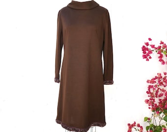 60s Warm Winter Wool Dress