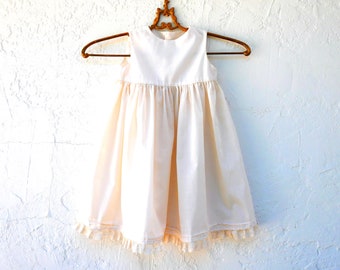 Antique Ivory Cotton Baby Dress, Victorian Clothing