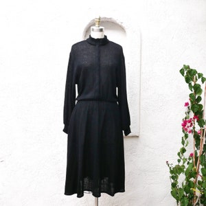 Witchy Dress, Dark Academia, Winter Dress, S to L, Black Sweater Dress