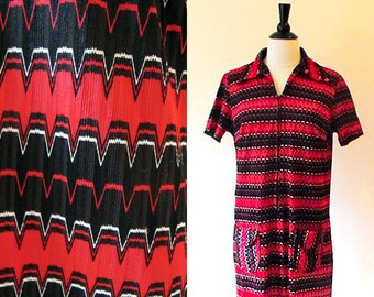 70s Zip Dress, Size M