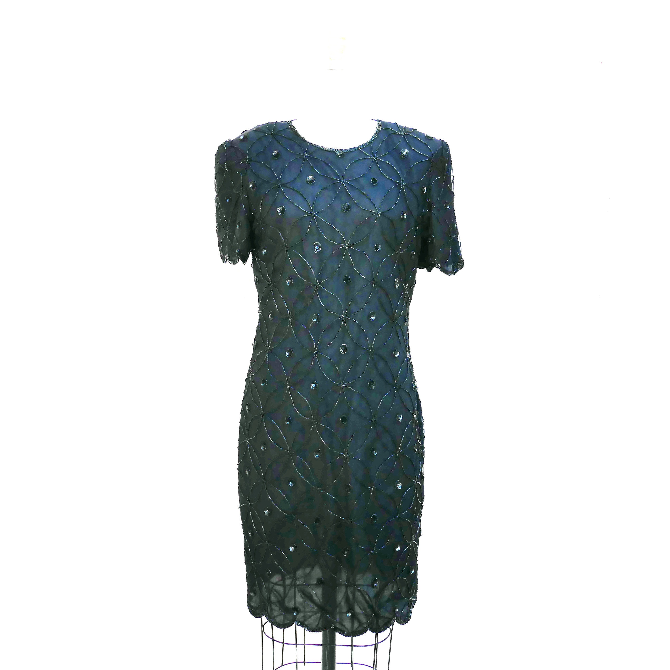 jmd new york beaded dress Diamond Dust Lady Dress M