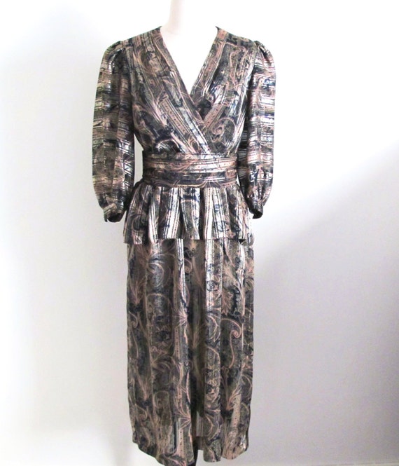black and gold designer dress