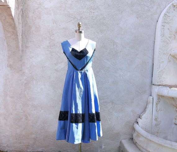 Blue 50s Dance Dress - image 1