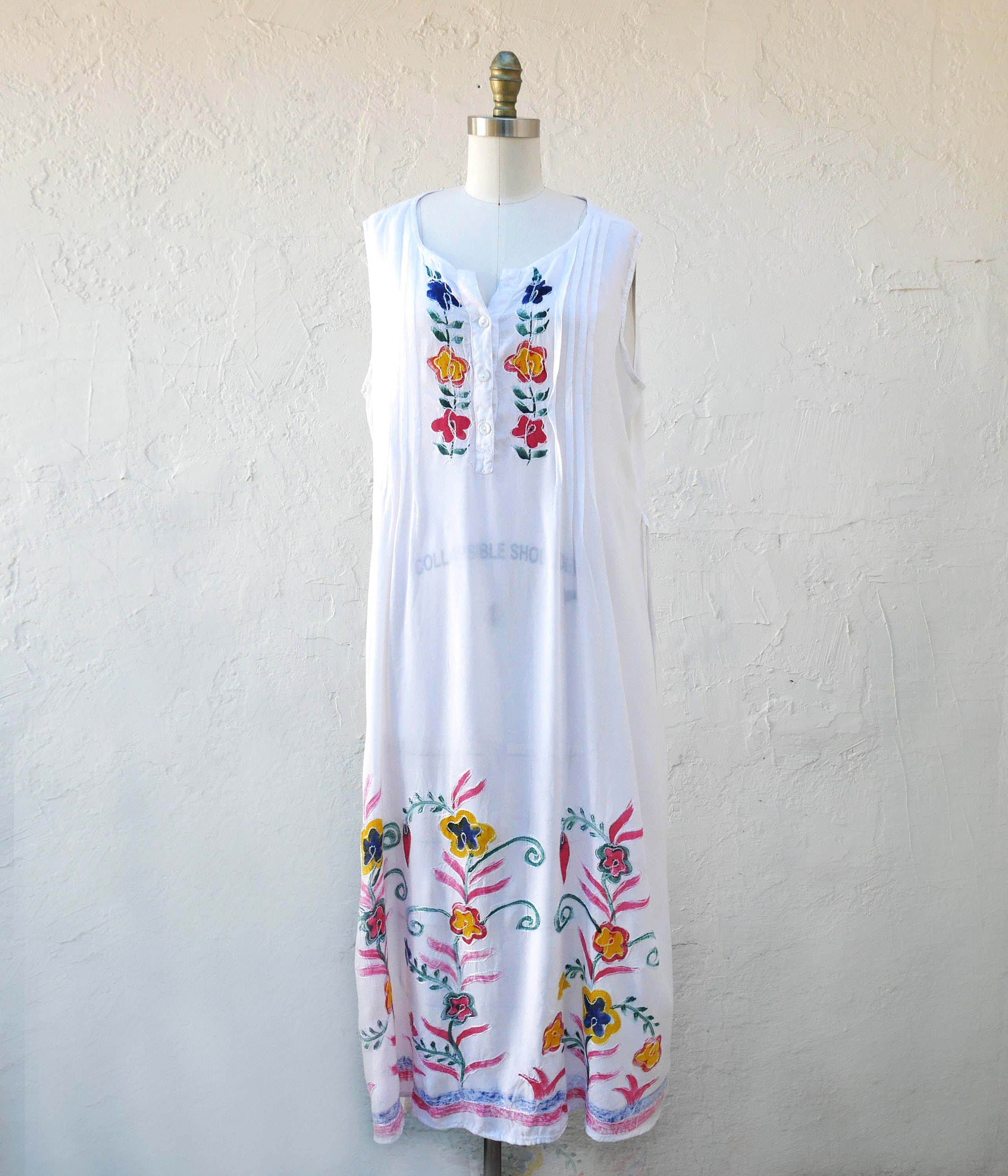 Vestido pintado a mano - Etsy México Vestido pintado a mano - Etsy México