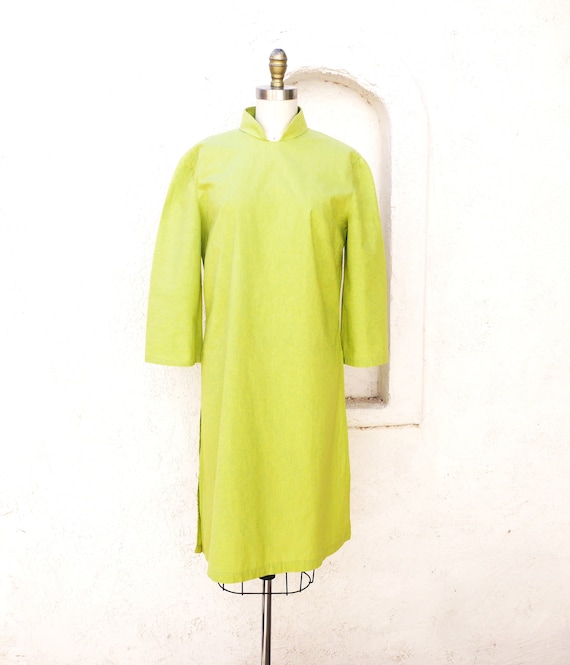 1960s Mod Dress Size M In Lime Green With A Nehru Collar Etsy Il 570xN.2799341620 37oi