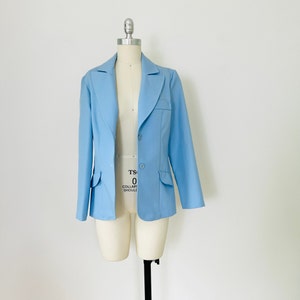 70s Light Blue Blazer, Size S, VFG