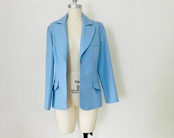 70s Light Blue Blazer, Size S, VFG