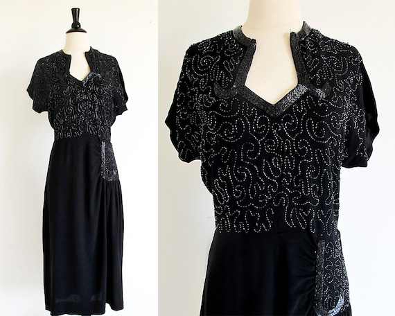 1940 black dress