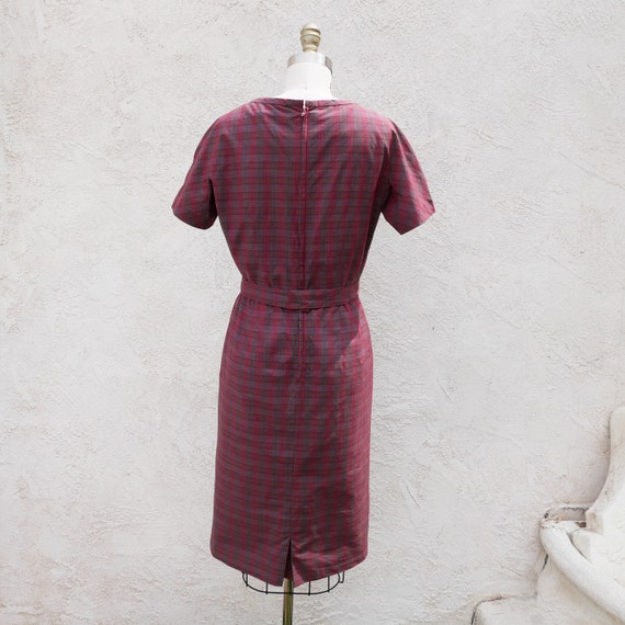 Cotton Plaid Dress, Size S, with Matching Jacket - image 8