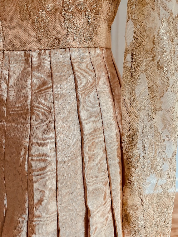 1970s Golden Evening Dress, Richilene Gown, XS, V… - image 8
