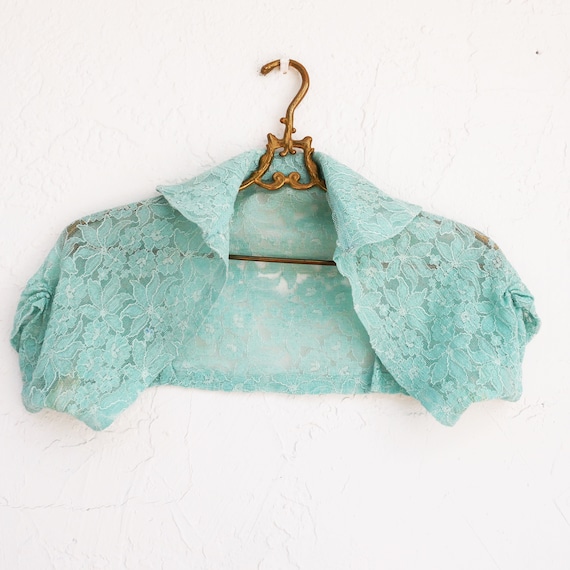 Mint Green Lace Shrug