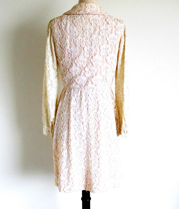 Vintage 1960s Lace Dress, Designer Jack Bryan, Sh… - image 4