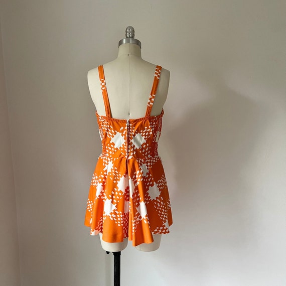 60s Playsuit, Size S, Tom Brigance, Skirted Swims… - image 4