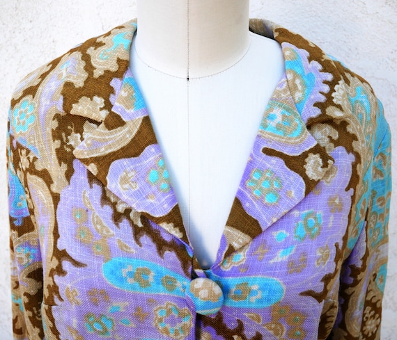 1960s Paisley Skirt Suit, NWT