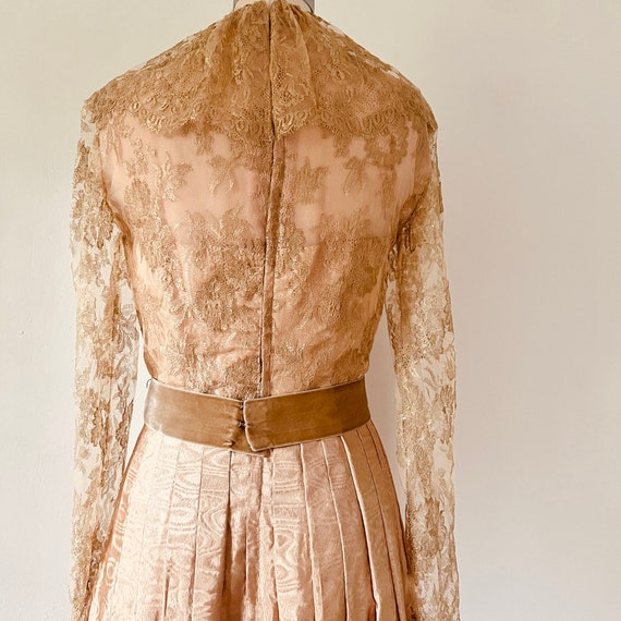 1970s Golden Evening Dress, Richilene Gown, XS, V… - image 6