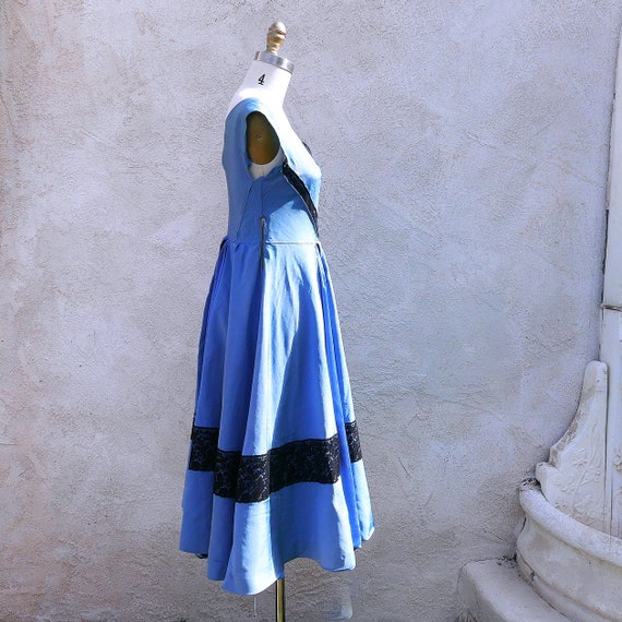 Blue 50s Dance Dress - image 3