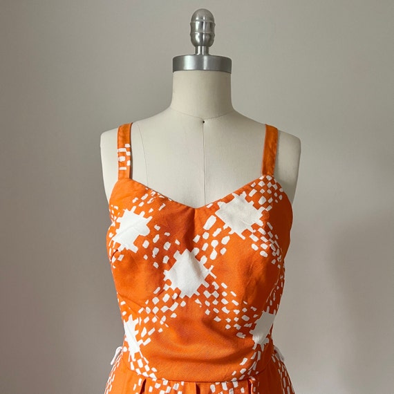 60s Playsuit, Size S, Tom Brigance, Skirted Swims… - image 2