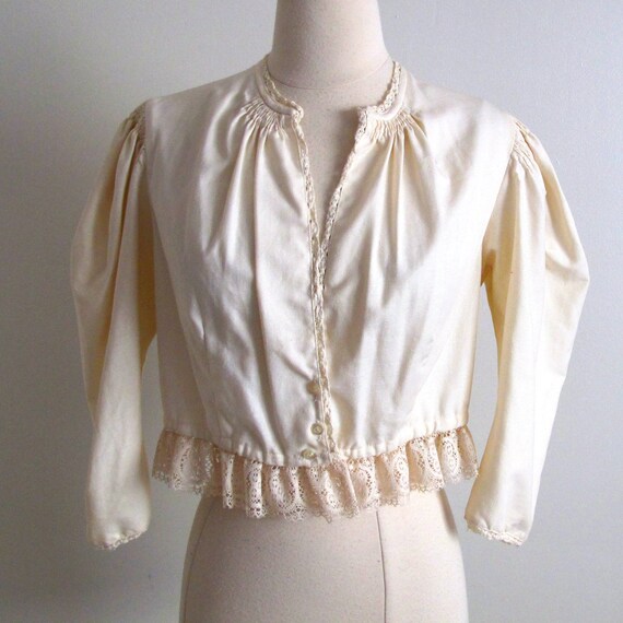Antique Peasant Blouse, Size S - image 1