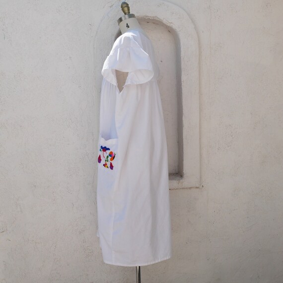 White Cotton Embroidered Summer Dress - image 8