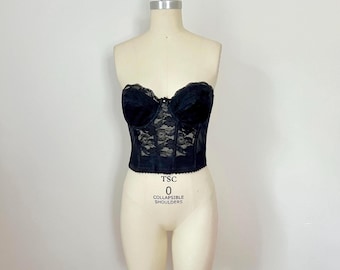 Zwarte kanten bustier, maat 36B