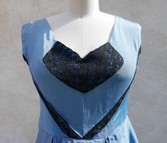 Blue 50s Dance Dress - image 7