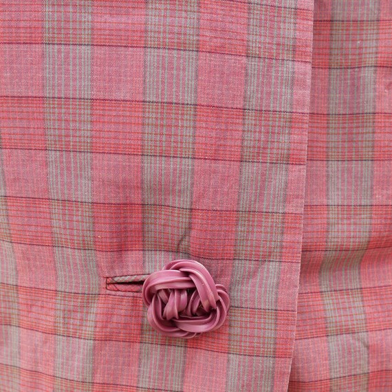 Cotton Plaid Dress, Size S, with Matching Jacket - image 7